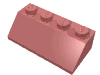 Набор LEGO Slope 45В° 2 x 4, Sand Red