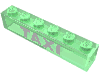 Набор LEGO Brick 1 x 6 without Centre Studs with TAXI Print, Прозрачный зеленый