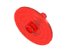 Набор LEGO Minifig Shield - Round with Stud, Прозрачный красный