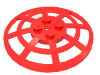 Набор LEGO Dish 6 x 6 Inverted [Radar / Webbed / anti-studs at  90В°], Прозрачный красный