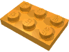 Набор LEGO Plate 2 x 3, Earth Orange