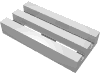 Набор LEGO Tile Special 1 x 2 Grille with Bottom Groove, Chrome Silver