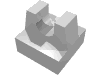 Набор LEGO Tile Special 1 x 1 with Clip and Straight Tips, Chrome Silver