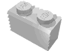 Набор LEGO Brick Special 1 x 2 with Grill, Chrome Silver