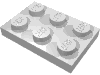 Набор LEGO Plate 2 x 3, Chrome Silver
