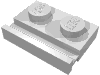 Набор LEGO Plate Special 1 x 2 with Door Rail, Chrome Silver