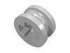 Набор LEGO Technic Bush 1/2 Smooth with Axle Hole Semi-Reduced, Chrome Silver