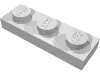 Набор LEGO Plate 1 x 3, Chrome Silver