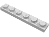 Набор LEGO Plate 1 x 6, Chrome Silver