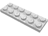 Набор LEGO Plate 2 x 6, Chrome Silver