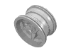 Набор LEGO Wheel 56 x 34 Technic Racing Medium with 3 Pin Holes, Chrome Silver