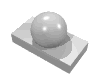 Набор LEGO Tile 1 x 2 with Ball, Chrome Silver