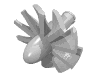 Набор LEGO Jet Engine Fan with 10 Blades and Technic Pin, Chrome Silver
