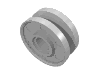 Набор LEGO Wheel 18 x 8 with Fake Bolts and Shallow Spokes, Chrome Silver