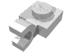 Набор LEGO Plate Special 1 x 1 with Clip Horizontal, Chrome Silver