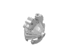 Набор LEGO Minifig Helmet Castle - Dragon Crown Top, Chrome Silver