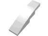Набор LEGO Slope Curved 4 x 1 No Studs [Stud Holder with Asymmetric Ridges], Chrome Silver