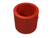 Набор LEGO Bucket 1 x 1 x 1 Straight, Красный