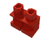 Набор LEGO Minifig Legs Short with Yellow Stripe, Красный