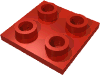 Набор LEGO Plate Special 2 x 2 Thin with Plane Single Wheel Holder, Красный