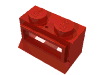 Набор LEGO Window 1 x 2 x 1 (old type) with Extended Lip and Solid Studs, with Fixed Glass, Красный