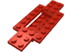 Набор LEGO Vehicle, Base 4 x 10 x 2/3 with 4 x 2 Recessed Center with Smooth Underside, Красный