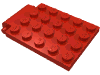 Набор LEGO Plate Special 4 x 5 with Trap Door Hinge, Красный