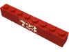 Набор LEGO Brick 1 x 8 with Gold 723 Print, Красный