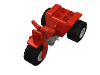 Набор LEGO Tricycle Complete Assembly with Dark Gray Chassis & White Wheels, Красный