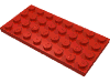 Набор LEGO Plate 4 x 8 with Waffle Bottom, Красный