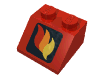 Набор LEGO Slope 45В° 2 x 2 with Fire Logo Print, Красный