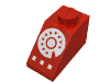 Набор LEGO Slope Brick 45 2 x 1 with White Rotary Dial Print, Красный
