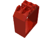 Набор LEGO Container, Box Open Ended 2 x 4 x 4 with 1 hinge finger each end, Красный