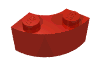 Набор LEGO Brick Round Corner 2 x 2 Macaroni without Stud Notch, Красный