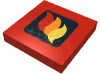 Набор LEGO Tile 2 x 2 with Classic Fire Logo Small Print, Красный