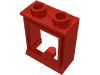 Набор LEGO Window 1 x 2 x 2 Classic with Short Sill, No Glass, Красный