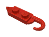 Набор LEGO Hook, Plate, Modified 1 x 2 with Crane Hook Left, Красный
