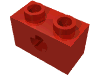 Набор LEGO Technic Brick 1 x 2 with Axle Hole Type 2 [X Opening], Красный