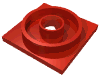 Набор LEGO Turntable 4 x 4 Square Base, Красный