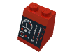 Набор LEGO Slope Brick 65  2 x  2 x  2 with Lamps and Dials Print, Красный