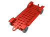 Набор LEGO Vehicle Chassis 14 x  6.5 with Tow-Hook and Light-Gray Wheels, Красный