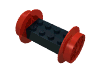 Набор LEGO Brick, Modified 2 x 4 with Wheels, Train Spoked Small (23mm D.) Black, Красный