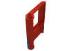 Набор LEGO Door 1 x 4 x 5 Train Right with Blue Bottom Half Print, Красный