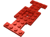 Набор LEGO Vehicle, Base 4 x 10 x 2/3 with 2 x 2 Recessed Center with Center Hole (Early Version), Красный