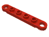 Набор LEGO Technic, Plate 1 x 6 with Toothed Ends, Красный