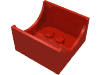 Набор LEGO Container - Box 4 x 4 x 2 Bottom with Semicircle Cut-out Ends, Красный