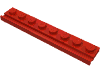 Набор LEGO Plate Special 1 x 8 with Door Rail, Красный