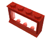 Набор LEGO Window 1 x 4 x 2 Classic with Solid Studs [Complete], Красный