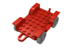 Набор LEGO Fabuland Car Chassis 8 x 6 with Hitch - Complete Assembly, Красный