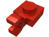 Набор LEGO Plate Special 1 x 1 with Clip Horizontal, Красный